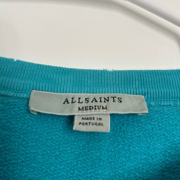AllSaints Teal Crewneck Sweater size medium - Picture 9 of 9